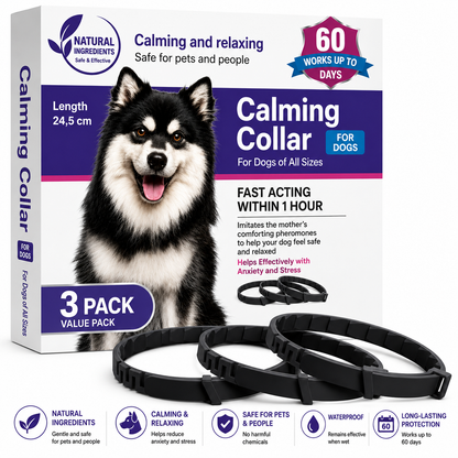 2-in-1 Calming Flea & Tick Collar for Dogs & Cats