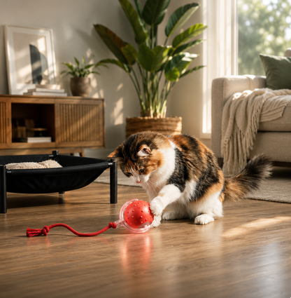 Smart Chase Ball for Cats – Automatic Rolling Toy with Obstacle Detection & USB Rechargeable Battery