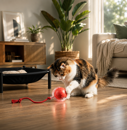 Smart Chase Ball for Cats – Automatic Rolling Toy with Obstacle Detection & USB Rechargeable Battery