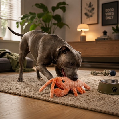 Interactive Wiggling Lobster Dog Toy with Motion Activation