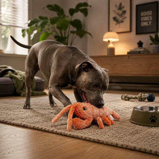 Interactive Wiggling Lobster Dog Toy with Motion Activation