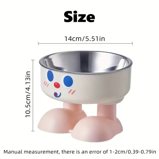 Elevated Stainless Steel Pet Bowl with Non-Slip Base