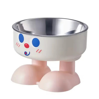 Elevated Stainless Steel Pet Bowl with Non-Slip Base