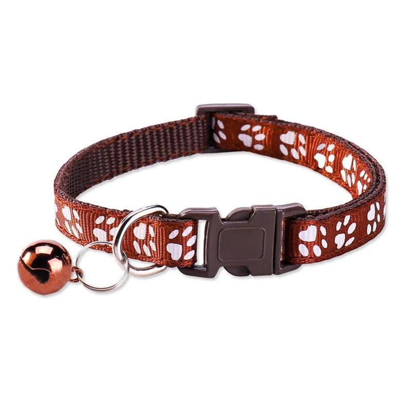Adjustable Pet Collar with Bell for Dogs & Cats