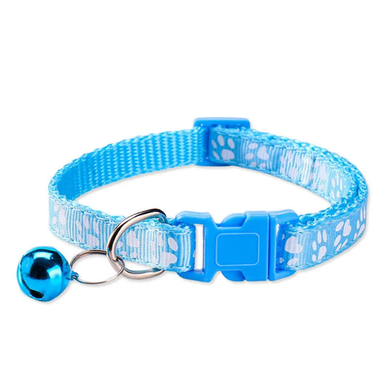 Adjustable Pet Collar with Bell for Dogs & Cats