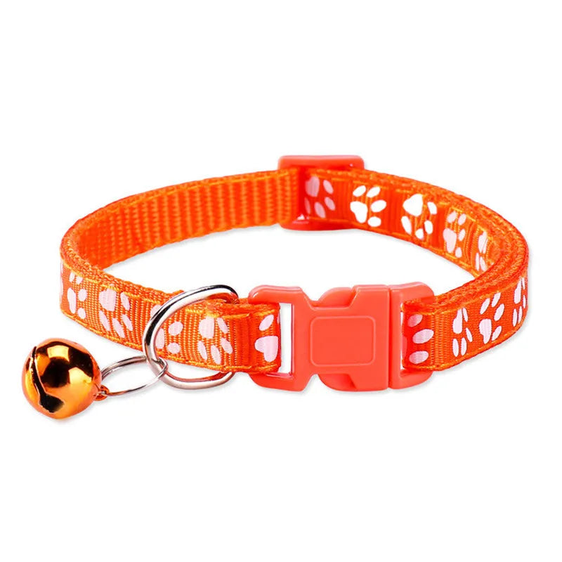 Adjustable Pet Collar with Bell for Dogs & Cats
