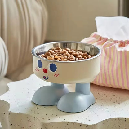Elevated Stainless Steel Pet Bowl with Non-Slip Base