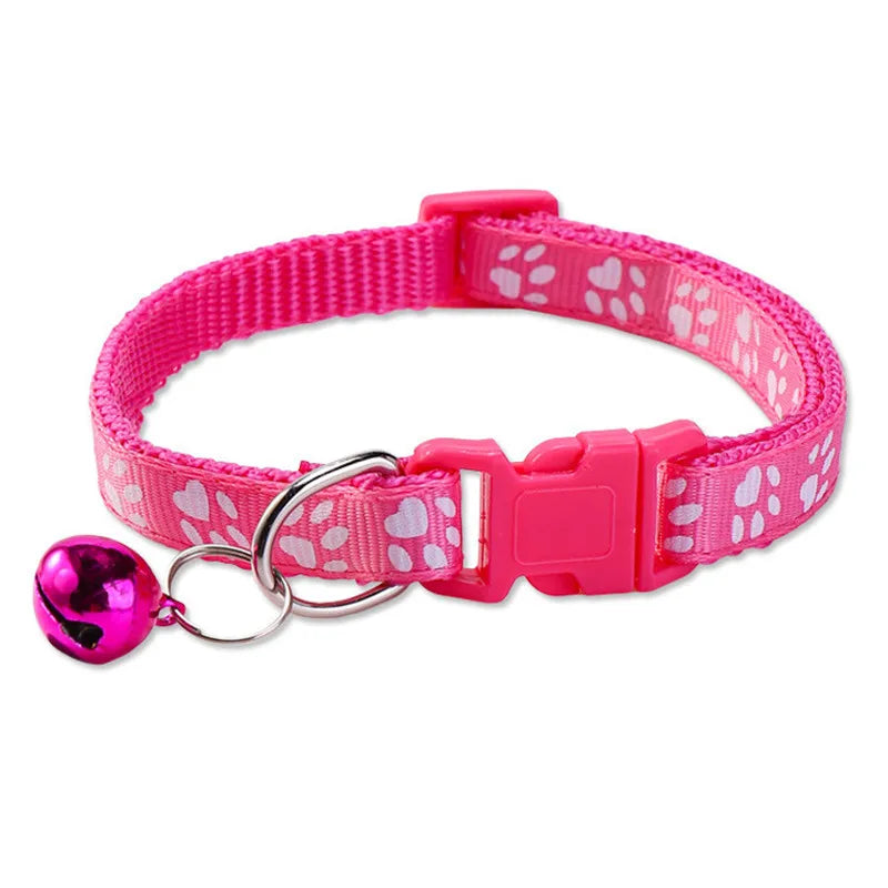 Adjustable Pet Collar with Bell for Dogs & Cats