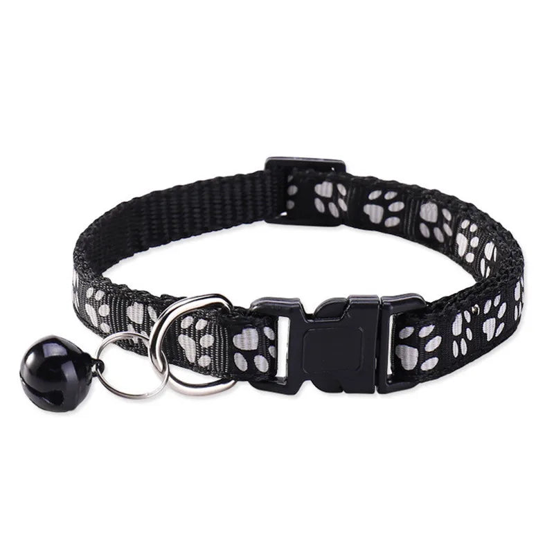 Adjustable Pet Collar with Bell for Dogs & Cats