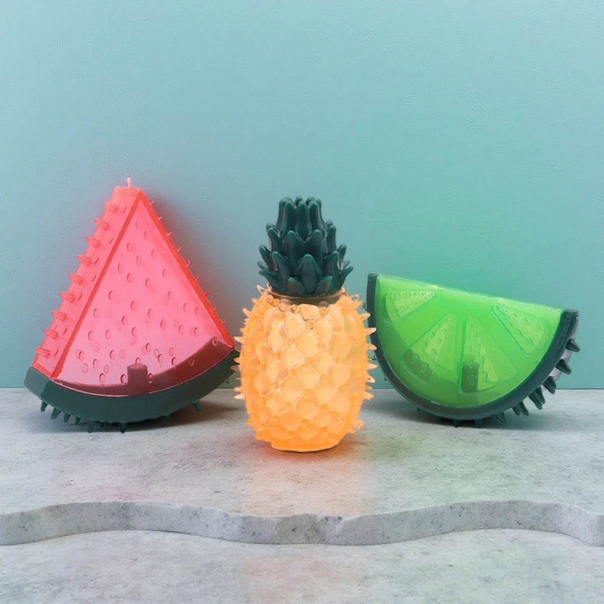 Durable Squeaky Fruit Chew Toy for Dogs
