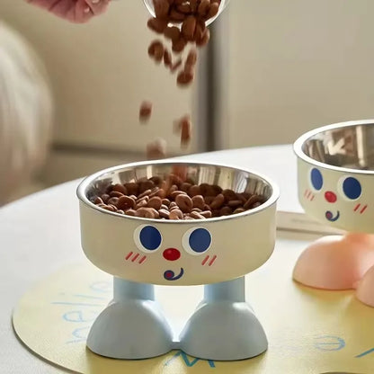 Elevated Stainless Steel Pet Bowl with Non-Slip Base