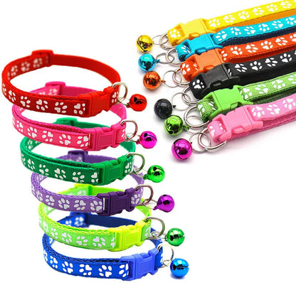 Adjustable Pet Collar with Bell for Dogs & Cats