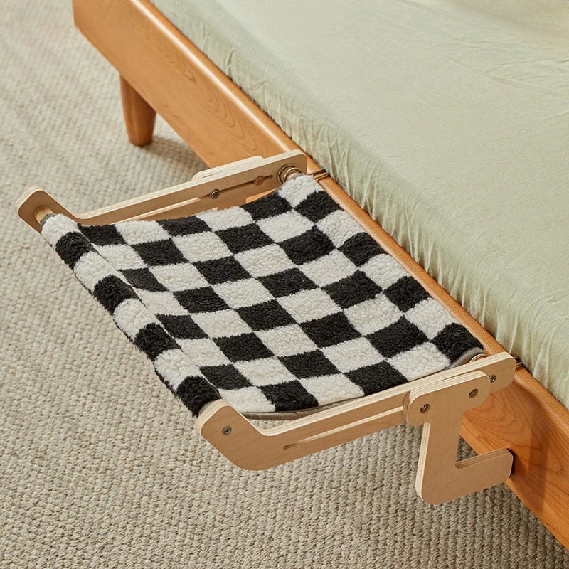 Elevated Wooden Cat Hammock Bed