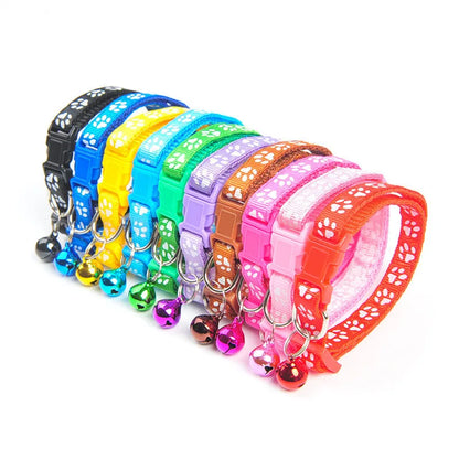 Adjustable Pet Collar with Bell for Dogs & Cats