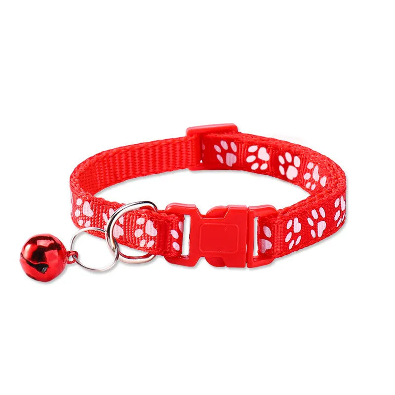 Adjustable Pet Collar with Bell for Dogs & Cats