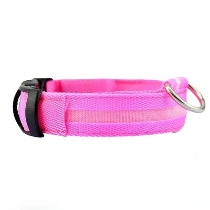 Rechargeable LED Dog Collar with Reflective Strips