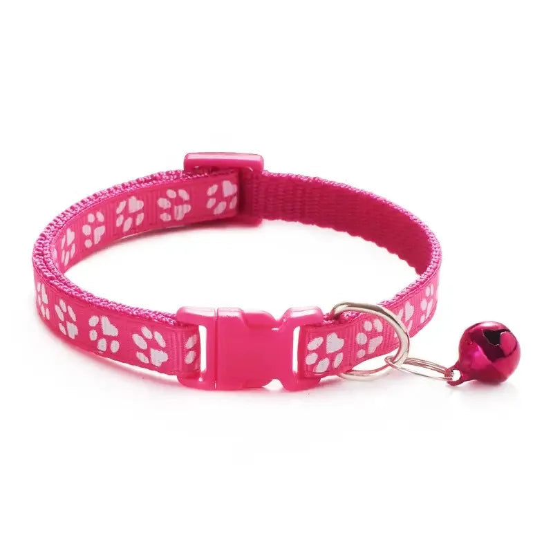 Adjustable Pet Collar with Bell for Dogs & Cats